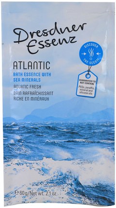 Dresdner Essenz, Bath Essence, Atlantic, 2.1 oz (60 g) by European Soaps, 洗澡，美容，浴鹽 HK 香港