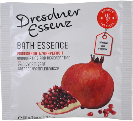 Dresdner Essenz, Bath Essence, Pomegranate/Grapefruit, 2.1 oz (60 g) by European Soaps, 洗澡，美容，浴鹽 HK 香港