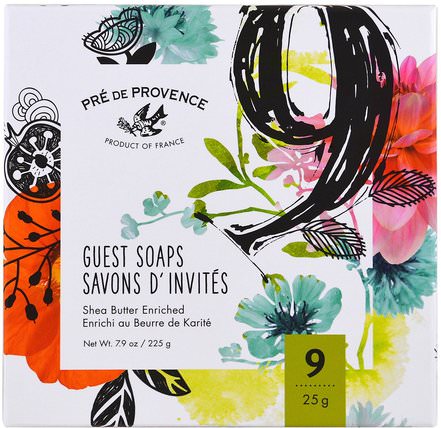 Guest Soaps Assorted, 9 Pack Gift Box, 25 g Each by European Soaps, 洗澡，美容，肥皂 HK 香港