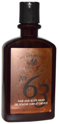 Pre De Provence, No.63, Mens Hair and Body Wash, 8 fl oz (240 ml) by European Soaps, 洗澡，美容，頭髮，頭皮，男士護髮，洗髮水，護髮素 HK 香港