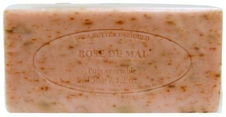 Pre De Provence, Rose de Mai, Bar Soap, 5.2 oz (150 g) by European Soaps, 洗澡，美容，肥皂 HK 香港