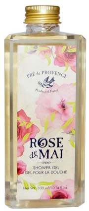 Pre de Provence, Rose de Mai, Shower Gel, 10.14 fl oz (300 ml) by European Soaps, 洗澡，美容，沐浴露 HK 香港
