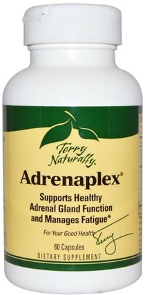 Terry Naturally, Adrenaplex, 60 Capsules by EuroPharma, 補充劑，腎上腺，孕烯醇酮 HK 香港