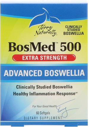 Terry Naturally, BosMed 500, Extra Strength, Advanced Boswellia, 500 mg, 60 Softgels by EuroPharma, 補品，健康，女性，boswellia HK 香港