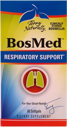 Terry Naturally, Bosmed, Respiratory Support, 60 Softgels by EuroPharma, 健康，肺和支氣管 HK 香港