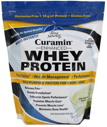 Terry Naturally, Curamin Enhanced Whey Protein, Silky Smooth Vanilla, 24 oz (680 g) by EuroPharma, 補充劑，乳清蛋白 HK 香港
