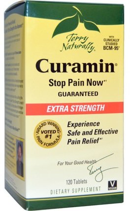 Terry Naturally, Curamin, Extra Strength, 120 Tablets by EuroPharma, 補充劑，抗氧化劑，薑黃素，curamin HK 香港