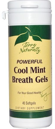Terry Naturally, Powerful Cool Mint Breath Gels, 45 Softgels by EuroPharma, 沐浴，美容，口腔牙齒護理，口腔衛生用品 HK 香港