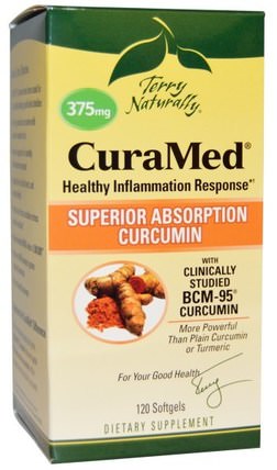 Terry Naturally, CuraMed, 375 mg, 120 Softgels by EuroPharma, 補充劑，抗氧化劑 HK 香港