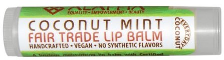 Fair Trade Lip Balm, Coconut Mint, 0.15 oz (4.25 g) by Everyday Coconut, 洗澡，美容，唇部護理，唇膏 HK 香港