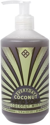 Hand Soap, Coconut Mint, 12 fl oz (354 ml) by Everyday Coconut, 洗澡，美容，肥皂，家 HK 香港