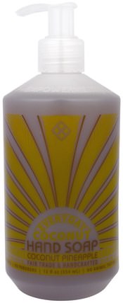 Hand Soap, Coconut Pineapple, 12 fl oz (354 ml) by Everyday Coconut, 洗澡，美容，肥皂，家 HK 香港