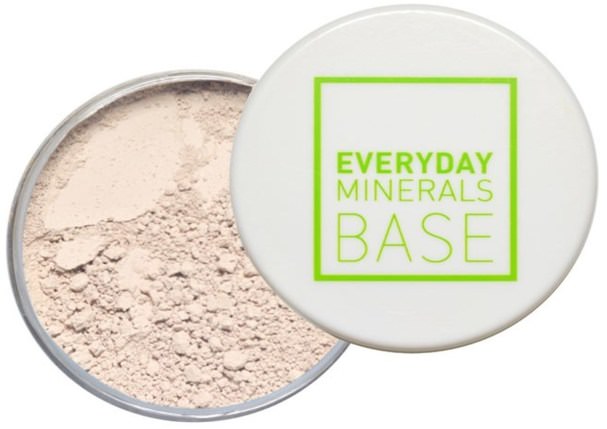 日常礦物質半啞光，沐浴，美容，粉餅 - Everyday Minerals, Semi Matte Base, Rosy Light 2C.17 oz (4.8 g)