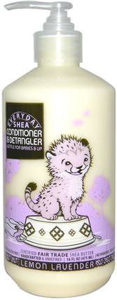 Conditioner & DeTangler, Gentle for Babies on Up, Lemon Lavender, 16 fl oz (475 ml) by Everyday Shea, 兒童健康，兒童浴，空調，兒童護髮素 HK 香港