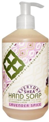 Hand Soap, Lavender Spice, 12 fl oz (354 ml) by Everyday Shea, 洗澡，美容，摩洛哥堅果浴，肥皂 HK 香港