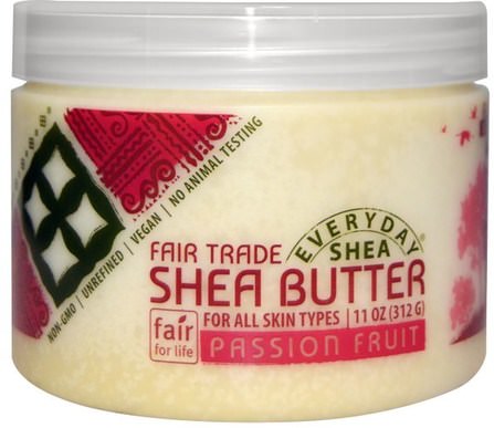 Shea Butter, Passion Fruit, 11 oz (312 g) by Everyday Shea, 洗澡，美容，乳木果油 HK 香港