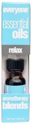 Aromatherapy Blends, Essential Oils, Relax.45 fl oz (13.3 ml) by Everyone, 沐浴，美容，香薰精油 HK 香港