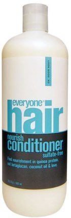 Hair Nourish Conditioner, Sulfate-Free, 20.3 fl oz (600 ml) by Everyone, 洗澡，美容，頭髮，頭皮，洗髮水，護髮素，護髮素 HK 香港
