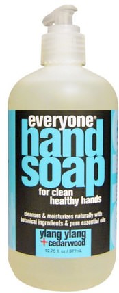 Hand Soap, Ylang Ylang + Cedarwood, 12.75 fl oz (377 ml) by Everyone, 洗澡，美容，肥皂 HK 香港