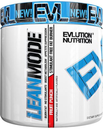 LeanMode, Fruit Punch, 5.4 oz (153 g) by EVLution Nutrition, 減肥，飲食，脂肪燃燒器 HK 香港