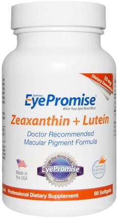 Zeaxanthin & Lutein, 60 Softgels by EyePromise, 健康，眼保健，視力保健，視力 HK 香港