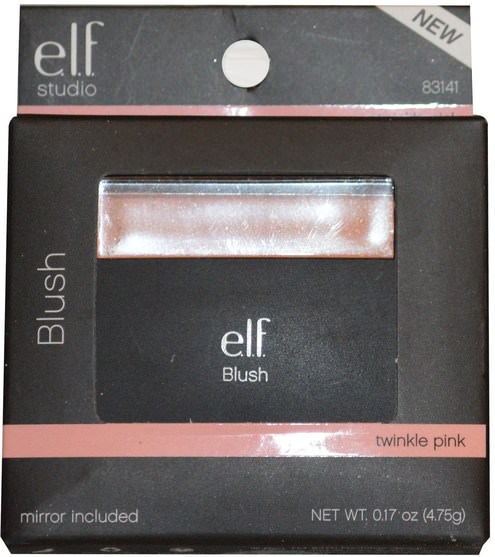 面對 - E.L.F. Cosmetics, Blush, Twinkle Pink, 0.17 oz (4.75 g)