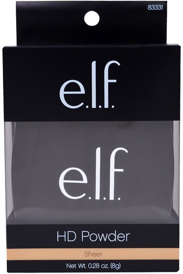 面對 - E.L.F. Cosmetics, HD Powder, Sheer, 0.28 oz (8 g)