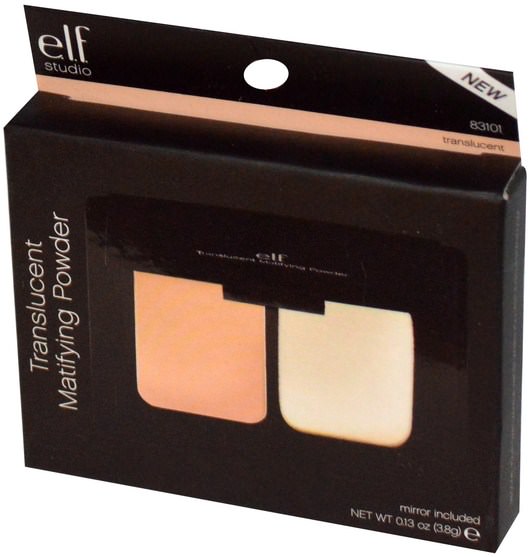 面對 - E.L.F. Cosmetics, Translucent Matifying Powder, Translucent, 0.13 oz (3.8 g)