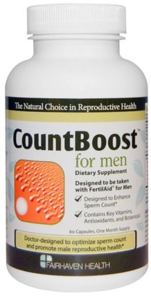 CountBoost for Men, 60 Capsules by Fairhaven Health, 健康，男人 HK 香港