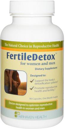 FertileDetox for Women & Men, 90 Veggie Caps by Fairhaven Health, 健康，男人，女人 HK 香港