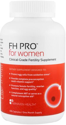 FH Pro for Women, Clinical-Grade Fertility Supplement, 180 Capsules by Fairhaven Health, 補品，順勢療法婦女 HK 香港