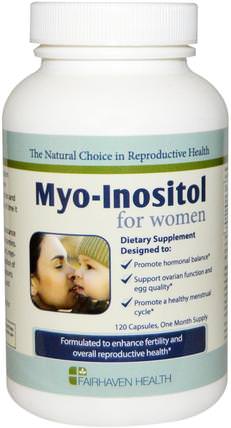 Myo-Inositol, For Women and Men, 120 Capsules by Fairhaven Health, 健康，女性 HK 香港