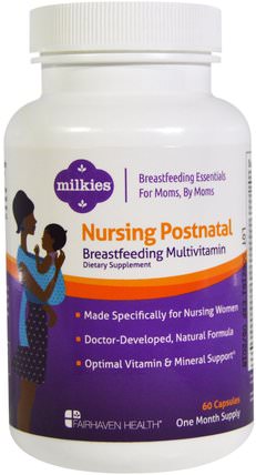 Nursing Postnatal Breastfeeding Multivitamin, 60 Capsules by Fairhaven Health, 兒童健康，嬰兒餵養，母乳喂養，兒童食品 HK 香港