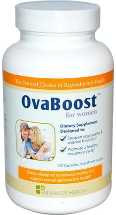 OvaBoost for Women, 120 Veggie Caps by Fairhaven Health, 補充劑，褪黑素，女性 HK 香港