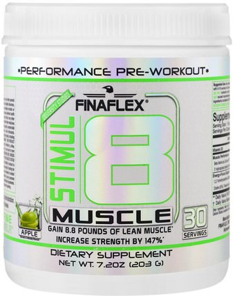 Stimul8 Muscle, Apple, 7.2 oz (203 g) by Finaflex, 健康，能量，運動，鍛煉 HK 香港