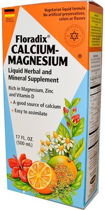 Floradix Calcium-Magnesium, 17 fl oz (500 ml) by Flora, 補充劑，礦物質，鈣，液體鈣，液體鎂 HK 香港