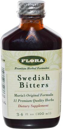 Swedish Bitters, 3.4 fl oz (100 ml) by Flora, 草藥，草藥瑞典，消化，胃，消化苦味 HK 香港