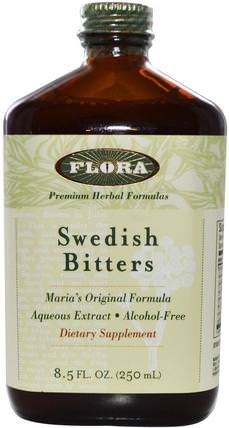 Swedish Bitters, 8.5 fl oz (250 ml) by Flora, 草藥，草藥瑞典，消化，胃，消化苦味 HK 香港