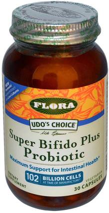 Udos Choice, Super Bifido Plus Probiotic, 30 Capsules by Flora, 補充劑，益生菌 HK 香港