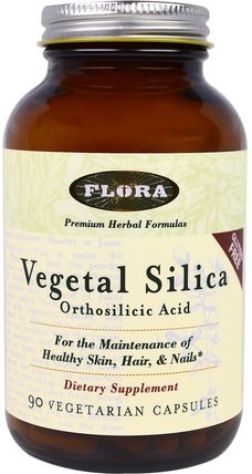 Vegetal Silica, Orthosilicic Acid, 90 Veggie Caps by Flora, 補充劑，礦物質，二氧化矽（矽） HK 香港