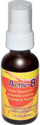 Activ-8, Flower Essence & Essential Oil, 1 fl oz (30 ml) by Flower Essence Services, 健康 HK 香港