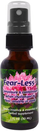 Fear-Less, Flower Essence & Essential Oil, 1 fl oz (30 ml) by Flower Essence Services, 健康 HK 香港