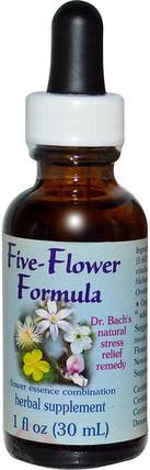 Five-Flower Formula, Flower Essence Combination, 1 fl oz (30 ml) by Flower Essence Services, 健康 HK 香港