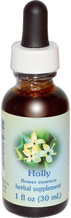Healing Herbs, Holly, Flower Essence, 1 fl oz (30 ml) by Flower Essence Services, 健康 HK 香港