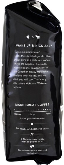 食物，咖啡，咖啡粉和飲料 - Kicking Horse, Smart Ass, Medium, Whole Bean Coffee, 10 oz (284 g)