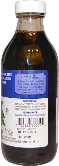食品，咖啡茶和飲料，果汁 - Dynamic Health Laboratories, Dynamic Health Laboratories, Pure Blueberry 100% Juice Concentrate, 8 fl oz (237 ml)