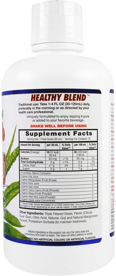 食品，咖啡茶和飲料，果汁 - Dynamic Health Laboratories, Healthy Blend,Superfruit Supplement, 32 fl oz (946 ml)
