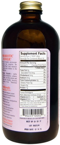 食品，咖啡茶和飲料，果汁 - Dynamic Health Laboratories, Lactobacillus Acidophilus, Made with Organic Black Cherry Juice Concentrate, 16 fl oz (473 ml)