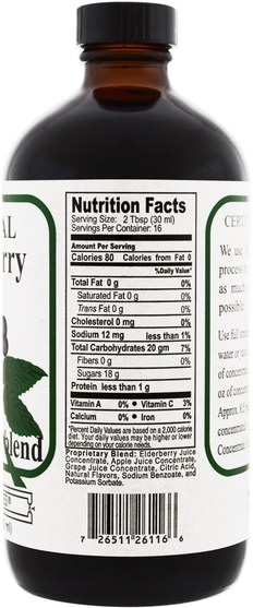 食品，咖啡茶和飲料，果汁，健康，接骨木（接骨木） - Natural Sources, Natural Elderberry Concentrate, 16 fl oz (480 ml)
