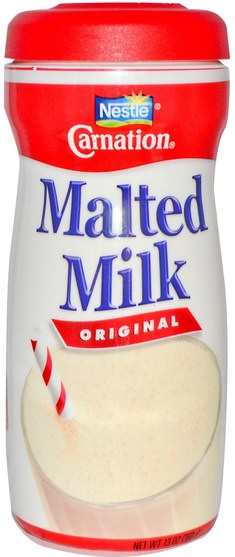 食物，食物，奶粉 - Carnation Milk, Malted Milk, Original, 13 oz (368 g)
